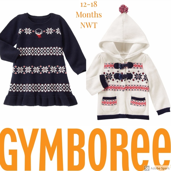 Gymboree Posh /& Playful White Sweater//Cardigan w//Dots Size 4 XS 5-6 S 7-8 M New